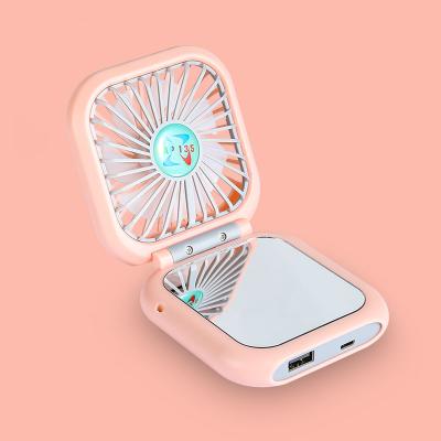 China Protable Mini Small Popular Rechargeable 3 in 1 Multifunctional Rechargeable Air Cooling Mini Portable Neck Hanging Fan for sale