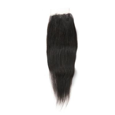 China Superstar Virgin Human Hair 4x4 Lace Closure Factory Wholesale Straight Transparent Swiss Brazilian Hair Lace Closure Raw Beauty for sale