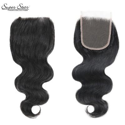 China Natural Wave Superstar Closure Top Selling Hd To Lace Closures And Headbands Unprocessed Virgin Body Wave Hair Lace Closure Factory Wholesale for sale