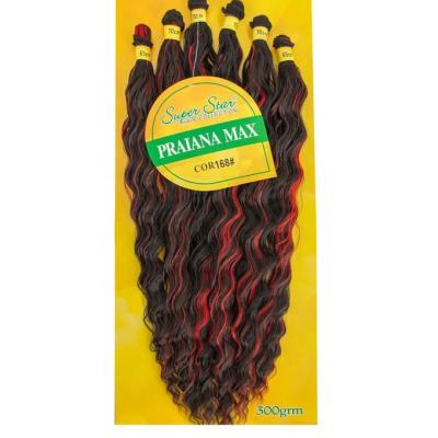 China Factory Wholesale Best Quality Superstar PRAIANA Max 26-30inch 6pcs Blonde Hair Bundles Synthetic Kinky Curly Hair Bundles for sale