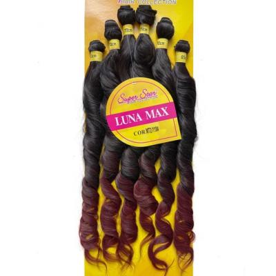 China Factory Wholesale Price Best Superstar Loose Wave Heat Resistant Synthetic Hair Bundles Synthetic Hair Blonde Afro Kinky Curly 6pcs Bundles for sale