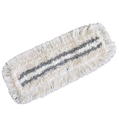 China Sustainable Cotton And Microfiber Wipe Flat Yarn Blend Tuft Dust Mop For Floor Cleaning for sale