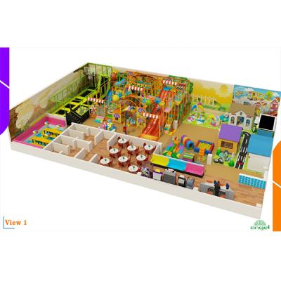 China 2022 New Design Wooden Indoor Playground With Toddler Play , Soft Play Entertainment On Sale for sale