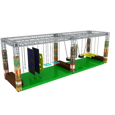 China Children Amusement Toy Goods Indoor Playground For Sale, School Children Ninja Warrior Game Rope Course for sale