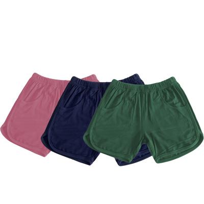 China Solid Color Breathable Bamboo Fiber Baby Shorts For Boys And Girls Comfortable Custom Made Bamboo Fiber Pajama Pants Little Ones for sale