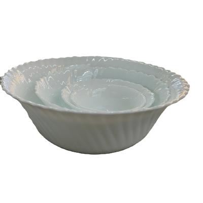 China Hot Sale 6inch White Round Opal Glass Bowl Viable In Good Price White Porcelain Bowl for sale