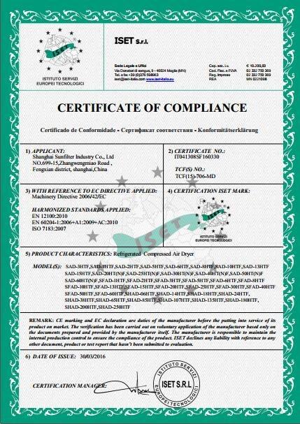 CE - Shanghai Sunfilter Industry Co., Ltd.