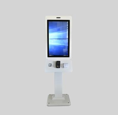 China Hospital 32 Inch Self-Service Kiosk For Ordering With Slim Stand Design With Payment Terminal Bracket for sale