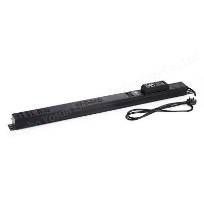 China Real Time Tracking Smart PDU 1.5U IEC C13 C19 Customized Outlets 8 Ways Power Distribution Unit PDU for sale