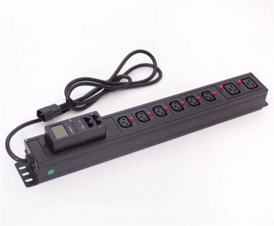 China Locking Socket Power Distribution Unit PDU Cabinet Rack Network IP RS485 Monitor 8 Way PDU Smart Socket Surge Protector for sale