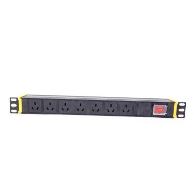 China PC Module UL94V-0 1U Rack Mount Australia PDU Socket Server Rack Computer Room Unflammable 7 Ways PDU for sale