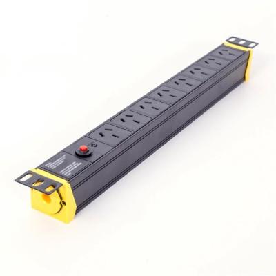 China Power Indicator 8 Socket Rack PDU Overload Protection Outlets Data Center Easy Install PDU Outlets for sale