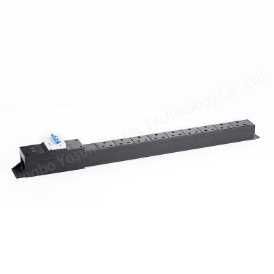 China PC Module Unflammable UL94V-0 Customized UK Universal PDU IEC 9way 12way 18way PDU Black for sale