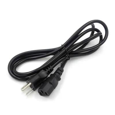 China High Quality Black Pure Computer US Power Cord PVC Jacket Copper Cable Plug For Sale for sale