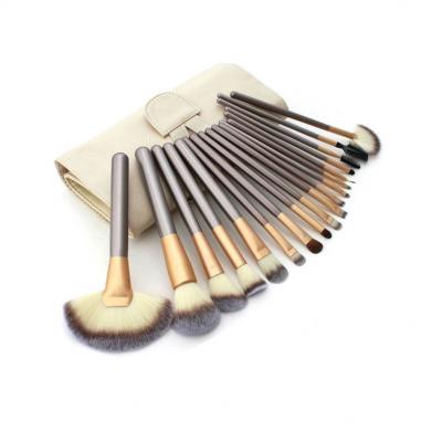 China Angular Blush DX 12PCS 2020 Hot Selling Custom Label Champagne gold Makeup Brush set customized logo wholesale makeup brushes for sale