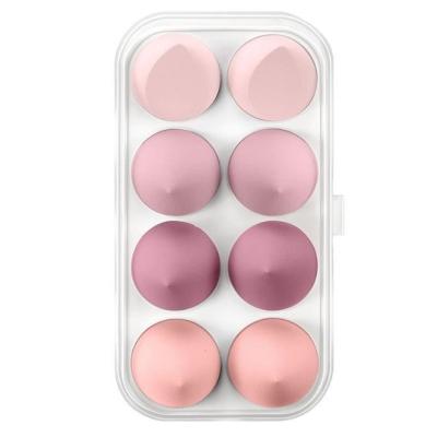 China Soft DX 2021 8Pcs Box package  latex free Teardrop Cutting Blending Beauty Custom Logo Wholesale Cosmetic Powder Puff Makeup Sponge for sale