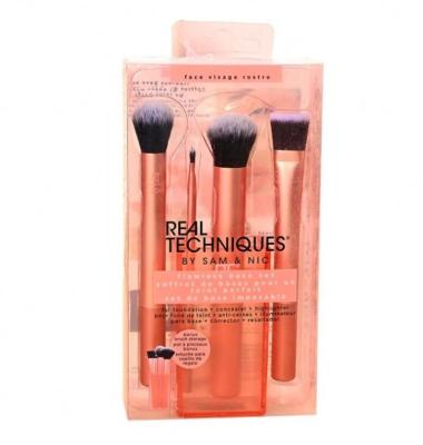 China Wholesale Private Label Kit Wholesale Private Label Flat Brush DX 4pcs Luxury Foundation Brush Set Makeup Cosmetic Brushes for sale