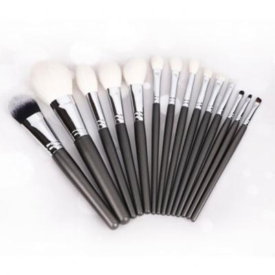 China Angular Blush DX Professional High Quality Natural Fluffy Hair Copper Hair 14pcs Beauty Makeup Customized Cosmetic Brush Set for sale