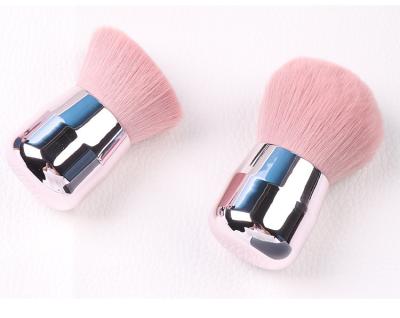 China Angular Blush 2021 DX Simple New Update Big Kabuki Powder Flat Base Blush Brush Portable Pink Makeup Brush Customized Private Label for sale