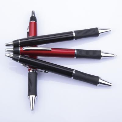 China click plastic pen, lick ball point pen with grip for sale