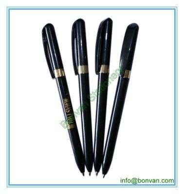 China black color twist plastic ballpoint pen, economical plastic gift pen for sale