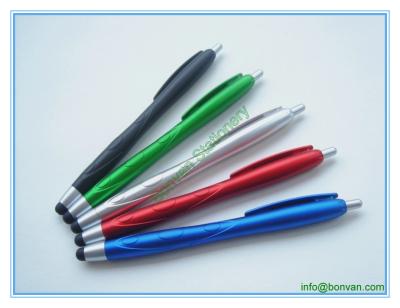 China plastic stylus touch pen, newly design phone screen touch ball pen for sale