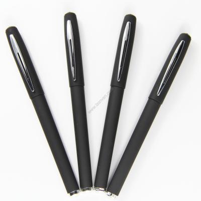 China black office writing gel ink pen,rubberized writing pen for sale