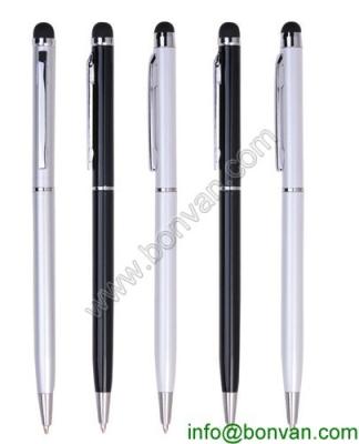 China cross style promotional phone touch metal ball pen, touch stylus pen for sale