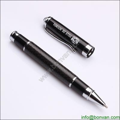 China Luxury carbon fiber designed Featured metal roller pen for sale