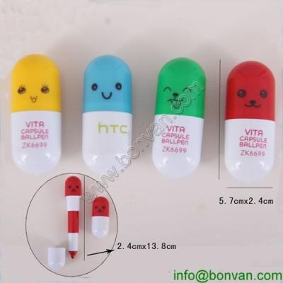 China plastic ball pen,cute cheap pill advertising mini ballpen,retractable ball pen for sale