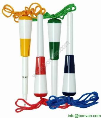 China promotional lanyard pen,printed lanyard ball pen with safety plunger for sale