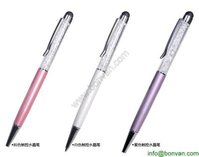 China metal Crystal gift promotional printed ballpen, advertising Crystal metal pen for sale