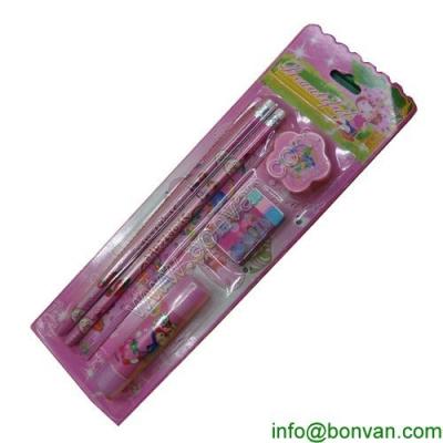 China New fashion Korean cartoon style Mechanical pencil stationery set for sale