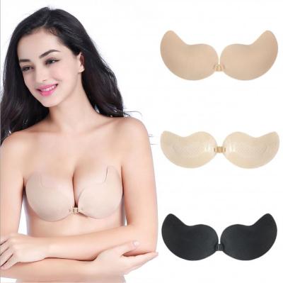 China Z021 Hot Sale Nylon Spandex/Nipple Gather Flares Underwear Chest Sticker Silicone Breathable Invisible Seamless One Piece Bra For Wedding for sale