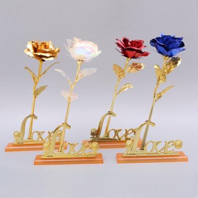 China Wholesale 24K Gold Foil Rose Gold Rose Valentine's Day Teacher's Day Gift Mother's Day Gift Activities Gifts for sale