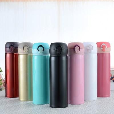 China PORTABLE Cheap Vacuum Flasks Bounce Lid Vacuum Cup Stainless Steel Heat Insulation Portable Drinkware Water Bottle for sale