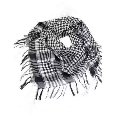 China cotton & Cotton Scarf 95*95cm Desert Canvas Headshawl Outdoor Rise Arab Scarf With Tassel For Men Women Bandana for sale