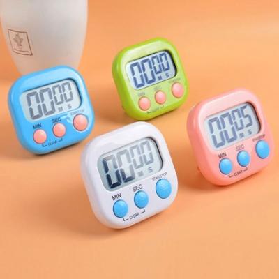 China Viable Electronic Kitchen Timer LCD Display Positive Electronic Negative Large Screen Large Screen Timer Reminder Timing Cooking Loud Alarm for sale