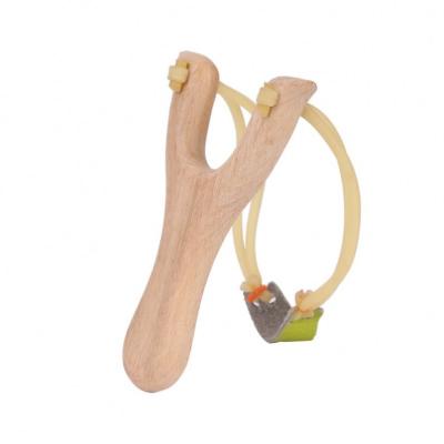 China Traditional Durable Wooden Sling Shots Slingshot Outdoor Kid Fun Rubber String Interesting Hunting Props Shooting Toys for sale