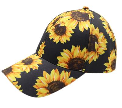 China fishing yellow usa black funny dog american flag ladies mesh womens men Sunflower Baseball Cap for sale