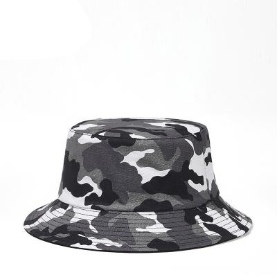 China Adults Bucket Hat Cap Embroidery Unisex Four Seasons Camouflage Bucket Hat for sale