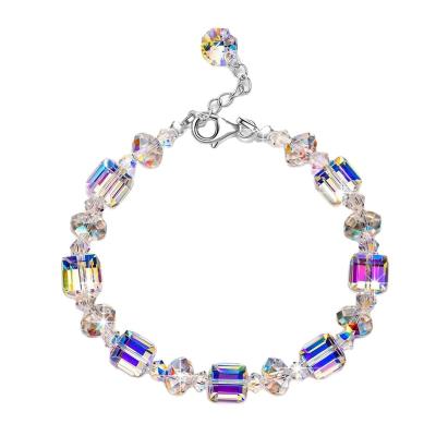 Китай Gifts Made Silver Bracelet Set with Northern Lights Austria Czech Crystals Bracelet for Women продается