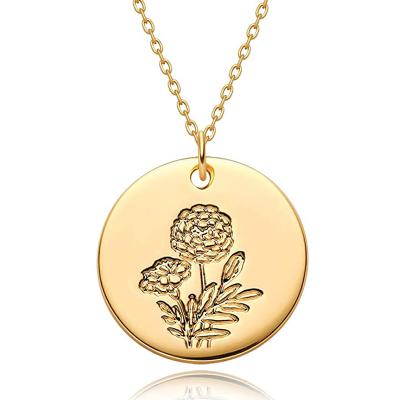 Chine 14K Gold WomenChain Necklace Set Birthday Bouquet Floral Flower Coin Necklaces à vendre