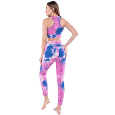 China Tie Dye Home Use Items Coolwife YK-014 Adults Breathable Yoga Set Women for sale