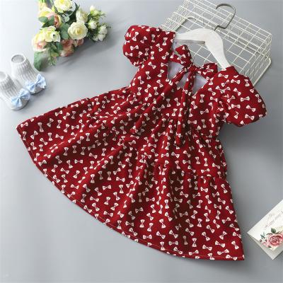 China Sleeveless Ball Gown Baby Princess Dress Print Cotton Floral New Arrival Latest Design Summer Girl's Sleeveless Lapel Washable Casual Girl for sale