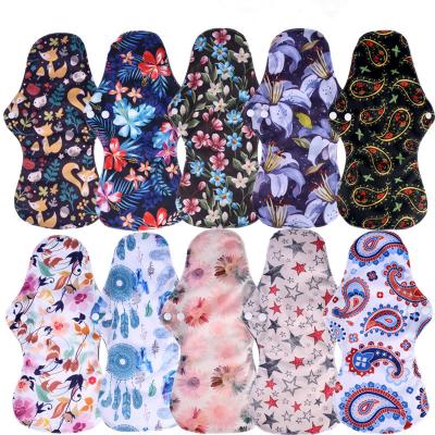 China Breathable Reusable Comfy Bamboo Cotton Women Sanitary Pads Simfamily Charcoal Menstrual Pads Maxi Gril/Winged Super Night for sale