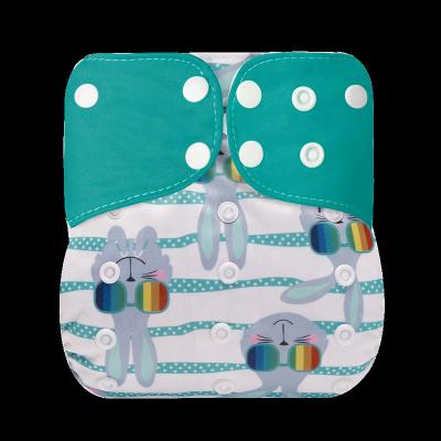 China Baby Cloth Diaper Printing Cotton Leak Guard Simfamily Soft Breathable PUL Reusable Printed for sale