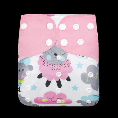 China Simfamily printed all in stock cheap printing baby cloth reusable washable diapers for sale