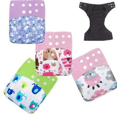 China Simfamily Printed All in Cloth Running Reusable Reusable Cloth Diapers Baby Charcoal Bamboo Cotton Printed Soft Breathable Leak Guard for sale