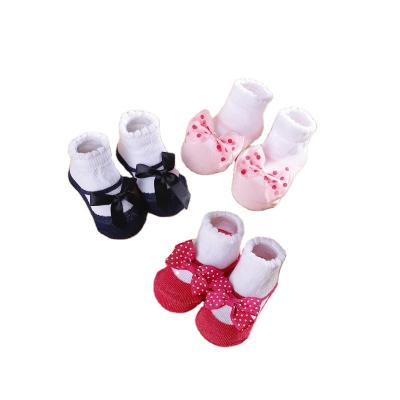 China Fashion Baby Socks Breathable High Quality Girls Lace Up Baby Socks Princess Cotton Ruffled Socks for sale